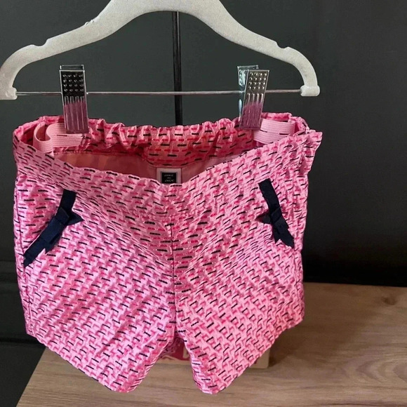 Janie and Jack 2T shorts navy bow ribbon pocket detailing & woven throughout - Picture 2 of 3